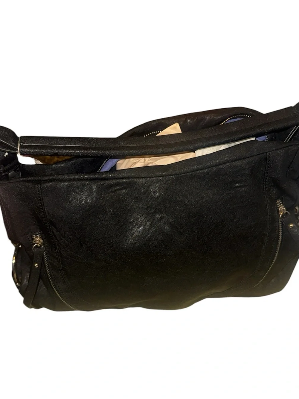 Black Leather Hobo Bag - American West Purse